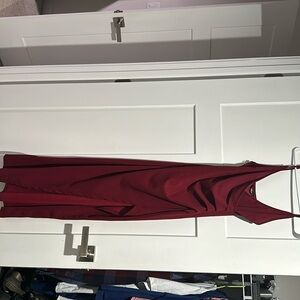 SHEIN garnet midi slit dress